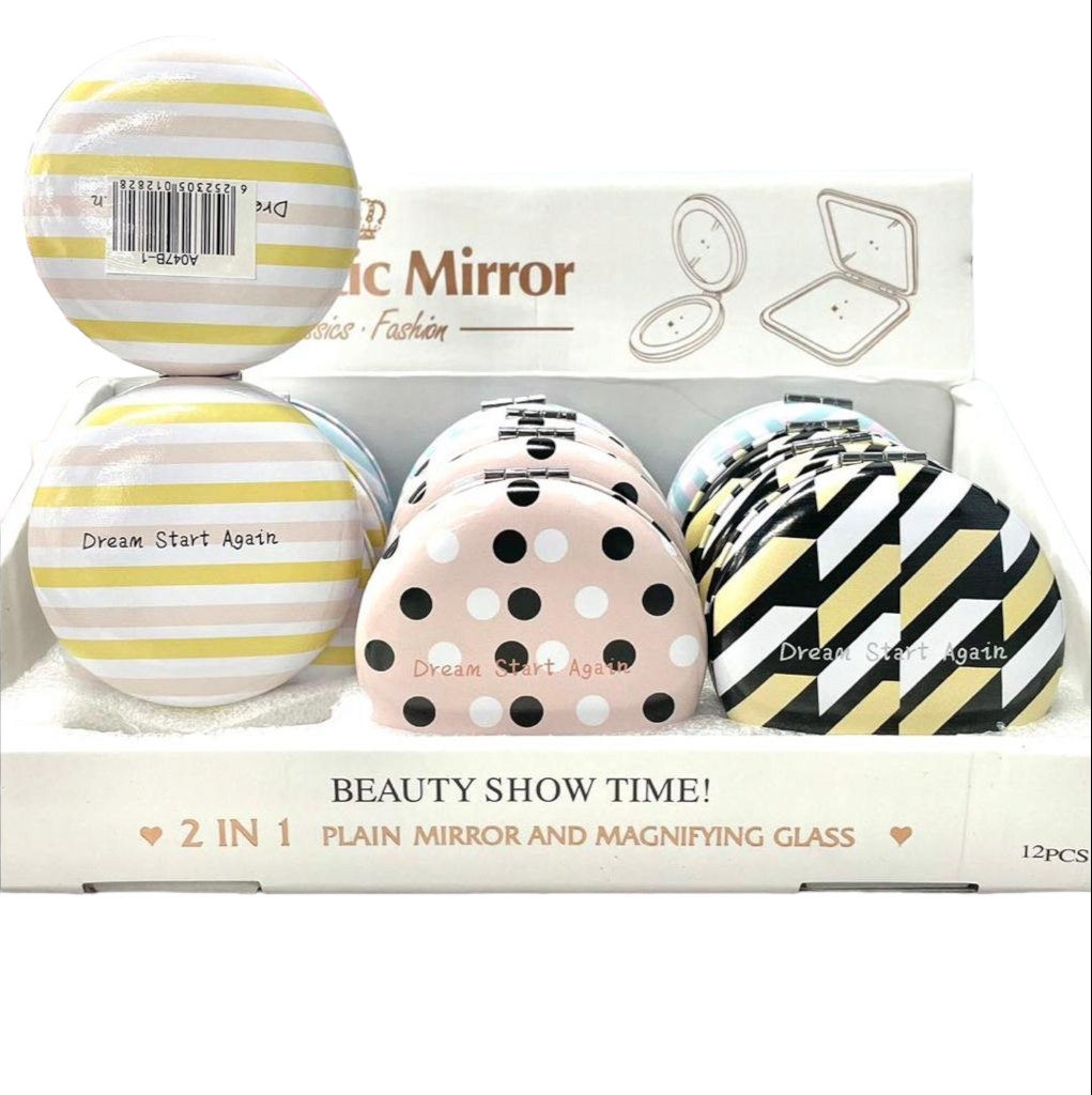 Cosmetic Mirror 2 In 1 Plain Mirror And Magnifying Glass  [ S2307P09 ]