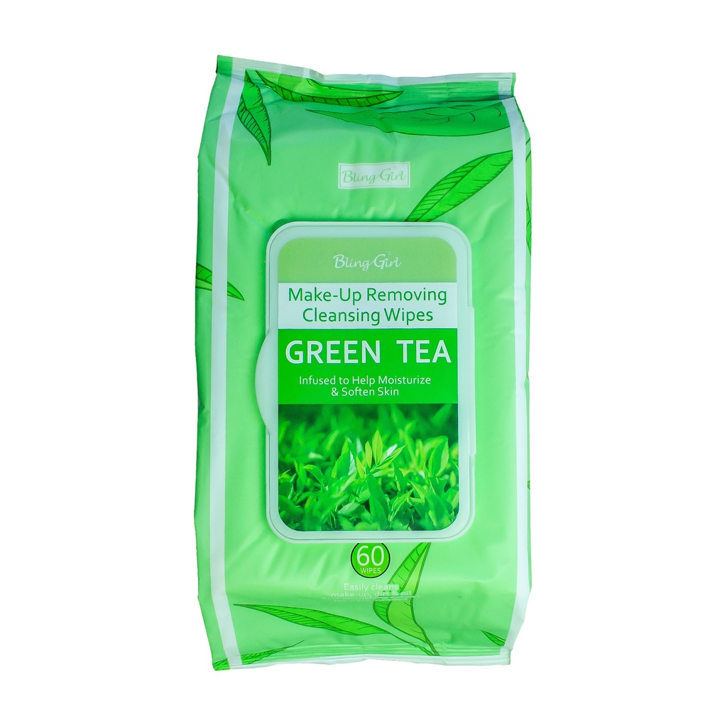 Makeup Removing Cleansing Wipes Green Tea 60PCS [S2408P06]