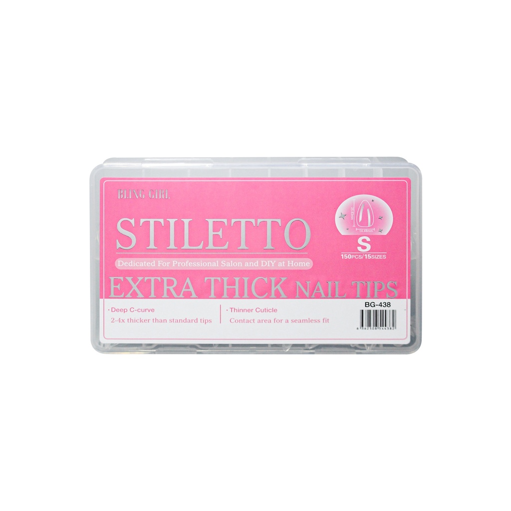 Stiletto Extra thick Nail Tips Small BG-438 (150PCS/15 sizes) [S2510P10]
