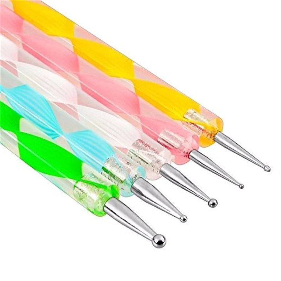 Bling Girl Nail Gel Art Dotting Tool Set 5Pcs [6308]