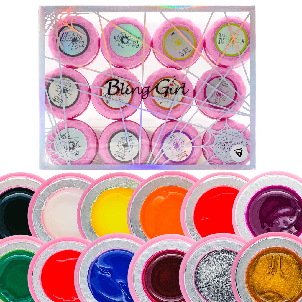 Bling Girl Spider Gel Set 8 ml*12pieces [1148]