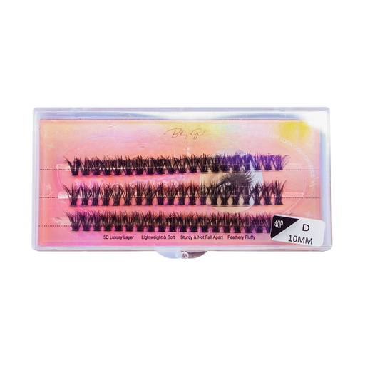 [6612477816820] 40D Cluster Lashes 10mm-D [S2409P42]