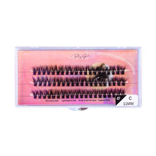 [6612477816820] 40D Cluster Lashes 11mm-C [S2409P42]