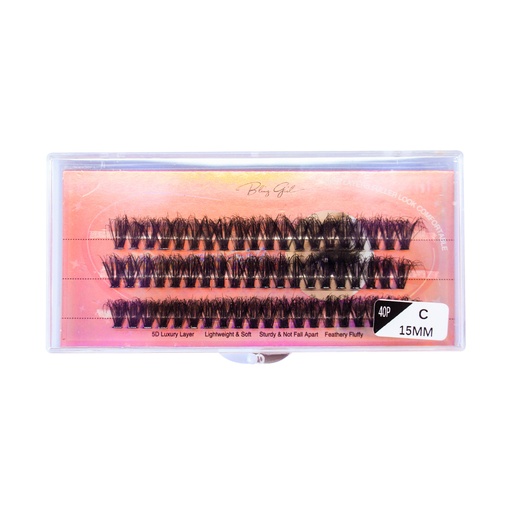 [6612477816820] 40D Cluster Lashes 15mm-C [S2409P42]