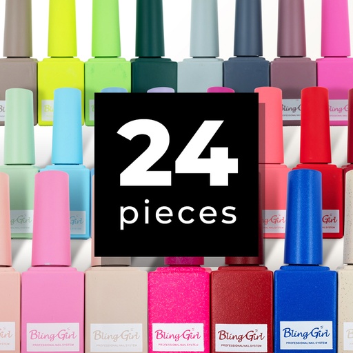 Bling Girl Miracle Soak Off UV/LED Nail Polish Set 15ml*4pieces [2120]