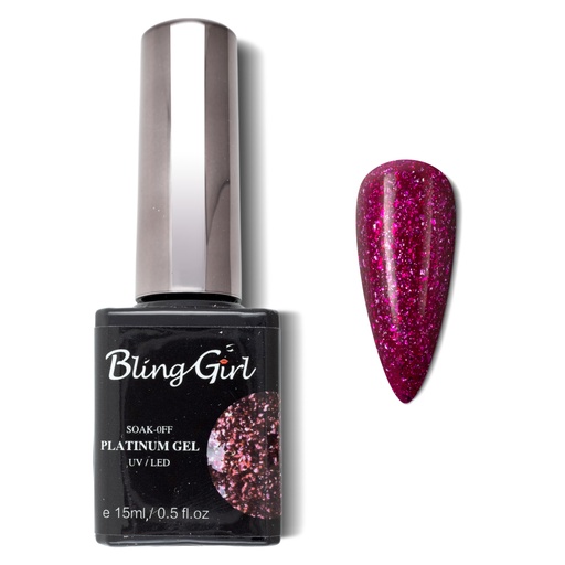 [6341907570567] Bling Girl Glamorous Platinum Gel 15ml #012 [3142]