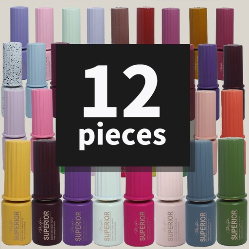 [6342306550396] Superior Salon-Quality Nail Gel 18ml*12pieces - GET 8 FREE [ R23SET03 ]