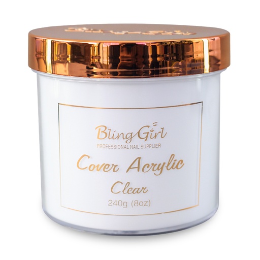 [6312203661976] Bling Girl Acrylic Powder - Cover Clear 240G [S09P10]