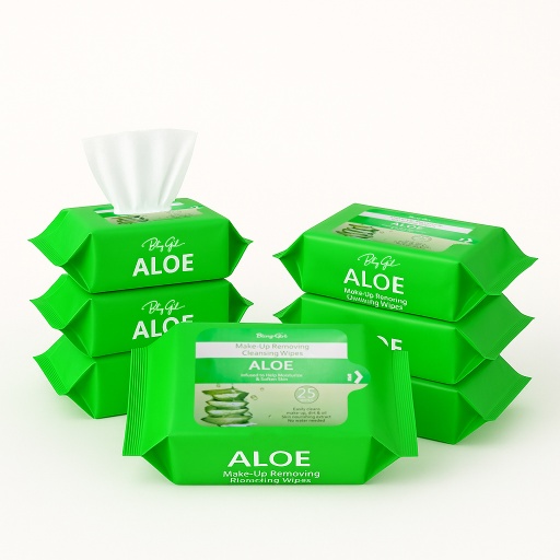 [69244375937232] Makeup Remover Wipes Aloe 25PCS [S2408P08]