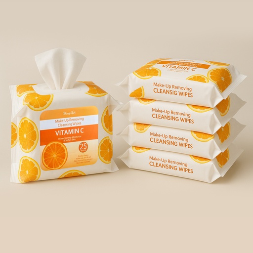 [6924371314150] Makeup Remover Wipes Vitamin C 25PCS [S2408P10]